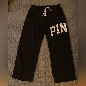 Quality Pink branded sweatpants with cross tie
